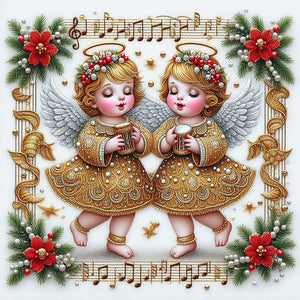 Christmas Angel 40*40CM Full Round Drill Diamond Painting Drill Diamond Painting