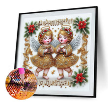 Load image into Gallery viewer, Christmas Angel 40*40CM Full Round Drill Diamond Painting Drill Diamond Painting
