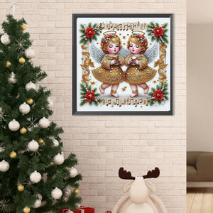 Christmas Angel 40*40CM Full Round Drill Diamond Painting Drill Diamond Painting