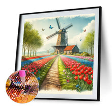 Load image into Gallery viewer, Tulips And Windmills 50*50CM Full Round Drill Diamond Painting Drill Diamond Painting
