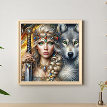 Load image into Gallery viewer, Beauty And The Wolf 40*40CM Full Round Drill Diamond Painting Drill Diamond Painting
