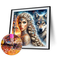 Load image into Gallery viewer, Beauty And The Wolf 40*40CM Full Round Drill Diamond Painting Drill Diamond Painting
