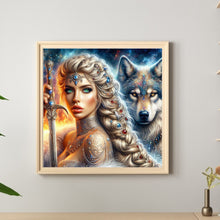 Load image into Gallery viewer, Beauty And The Wolf 40*40CM Full Round Drill Diamond Painting Drill Diamond Painting
