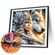 Load image into Gallery viewer, Beauty And The Wolf 40*40CM Full Round Drill Diamond Painting Drill Diamond Painting
