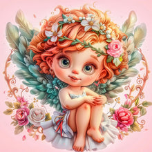 Load image into Gallery viewer, Flowers And Grass Peace Angel Girl 40*40CM Full Round Drill Diamond Painting Drill Diamond Painting
