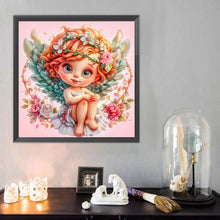 Load image into Gallery viewer, Flowers And Grass Peace Angel Girl 40*40CM Full Round Drill Diamond Painting Drill Diamond Painting
