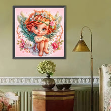 Load image into Gallery viewer, Flowers And Grass Peace Angel Girl 40*40CM Full Round Drill Diamond Painting Drill Diamond Painting
