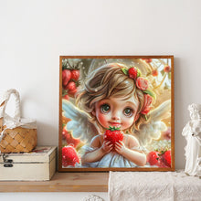 Load image into Gallery viewer, Strawberry Flower Angel Girl 40*40CM Full Round Drill Diamond Painting Drill Diamond Painting
