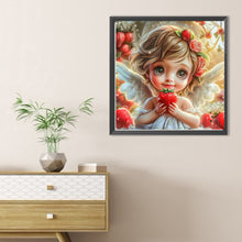 Load image into Gallery viewer, Strawberry Flower Angel Girl 40*40CM Full Round Drill Diamond Painting Drill Diamond Painting
