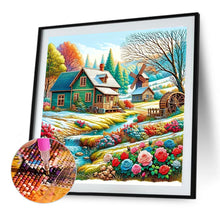 Load image into Gallery viewer, River Flowers House 40*40CM Full Round Drill Diamond Painting Drill Diamond Painting
