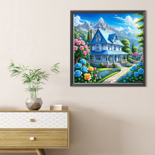 Load image into Gallery viewer, Rose Blue Villa 40*40CM Full Round Drill Diamond Painting Drill Diamond Painting
