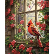 Load image into Gallery viewer, Glassy Cardinal By The Window-Bird 40*50CM(Canvas) Full Round Drill Diamond Painting
