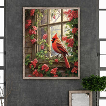 Load image into Gallery viewer, Glassy Cardinal By The Window-Bird 40*50CM(Canvas) Full Round Drill Diamond Painting
