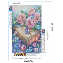 Load image into Gallery viewer, Crystal Flower Book Butterfly 40*60CM Full Round Drill Diamond Painting Drill Diamond Painting
