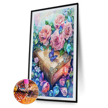 Load image into Gallery viewer, Crystal Flower Book Butterfly 40*60CM Full Round Drill Diamond Painting Drill Diamond Painting
