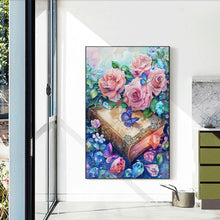 Load image into Gallery viewer, Crystal Flower Book Butterfly 40*60CM Full Round Drill Diamond Painting Drill Diamond Painting
