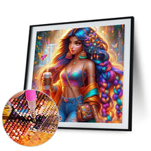 Load image into Gallery viewer, Girl With Braided Hair 40*40CM Full Round Drill Diamond Painting Drill Diamond Painting
