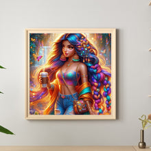 Load image into Gallery viewer, Girl With Braided Hair 40*40CM Full Round Drill Diamond Painting Drill Diamond Painting
