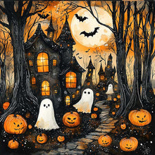 Load image into Gallery viewer, Halloween Souls Night 40*40CM Full Round Drill Diamond Painting Drill Diamond Painting
