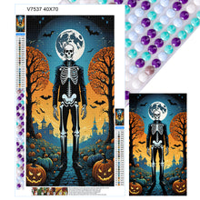 Load image into Gallery viewer, Halloween Skeleton Man 40*70CM Full Round Drill Diamond Painting Drill Diamond Painting
