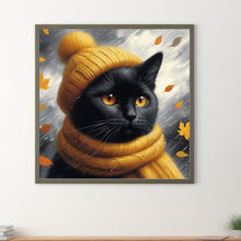 Load image into Gallery viewer, Cat With A Hat 40*40CM(Canvas) Full Round Drill Diamond Painting
