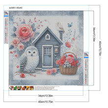 Load image into Gallery viewer, Garden Owl 40*40CM Full Round Drill Diamond Painting Drill Diamond Painting
