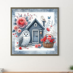 Garden Owl 40*40CM Full Round Drill Diamond Painting Drill Diamond Painting