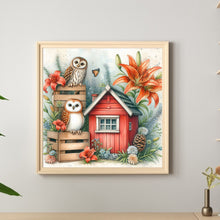 Load image into Gallery viewer, Garden Owl 40*40CM Full Round Drill Diamond Painting Drill Diamond Painting
