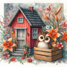 Load image into Gallery viewer, Garden Owl 40*40CM Full Round Drill Diamond Painting Drill Diamond Painting
