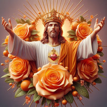 Load image into Gallery viewer, Yellow Rose Jesus 40*40CM Full Round Drill Diamond Painting Drill Diamond Painting
