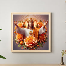 Load image into Gallery viewer, Yellow Rose Jesus 40*40CM Full Round Drill Diamond Painting Drill Diamond Painting
