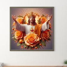 Load image into Gallery viewer, Yellow Rose Jesus 40*40CM Full Round Drill Diamond Painting Drill Diamond Painting
