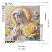 Load image into Gallery viewer, Yellow Rose And Virgin 40*40CM Full Round Drill Diamond Painting Drill Diamond Painting
