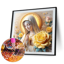 Load image into Gallery viewer, Yellow Rose And Virgin 40*40CM Full Round Drill Diamond Painting Drill Diamond Painting
