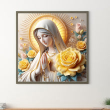 Load image into Gallery viewer, Yellow Rose And Virgin 40*40CM Full Round Drill Diamond Painting Drill Diamond Painting
