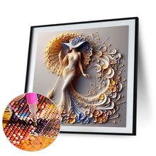 Load image into Gallery viewer, Temperament Girl 40*40CM Full Round Drill Diamond Painting Drill Diamond Painting
