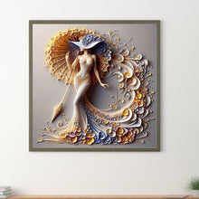 Load image into Gallery viewer, Temperament Girl 40*40CM Full Round Drill Diamond Painting Drill Diamond Painting
