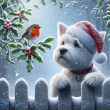 Load image into Gallery viewer, Christmas Puppy 40*40CM(Canvas) Full Round Drill Diamond Painting
