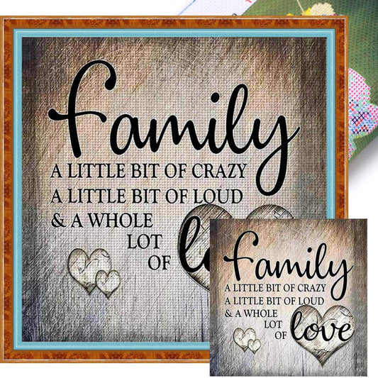 Love From Home - Full 14CT Stamped Cross Stitch 40x40CM - Huacan