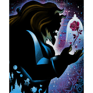Huancan - Disney - Beauty And The Beast - 40*50CM 14CT 2 Stamped Cross Stitch