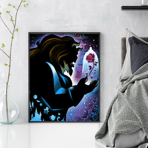 Huancan - Disney - Beauty And The Beast - 40*50CM 14CT 2 Stamped Cross Stitch