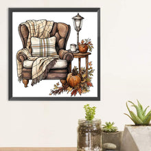 Load image into Gallery viewer, Pumpkin Sofa 30*30CM Full Round Drill Diamond Painting Drill Diamond Painting
