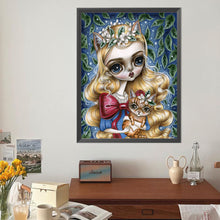 Load image into Gallery viewer, Fox Blonde Girl 40*50CM Full Round Drill Diamond Painting Drill Diamond Painting
