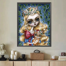 Load image into Gallery viewer, Fox Blonde Girl 40*50CM Full Round Drill Diamond Painting Drill Diamond Painting
