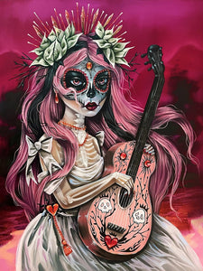 Undead Makeup Pink Hair Girl 40*50CM Full Round Drill Diamond Painting Drill Diamond Painting