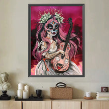 Load image into Gallery viewer, Undead Makeup Pink Hair Girl 40*50CM Full Round Drill Diamond Painting Drill Diamond Painting
