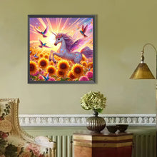 Load image into Gallery viewer, Hummingbirds And Unicorns 40*40CM Full AB Round Drill Diamond Painting Drill Diamond Painting
