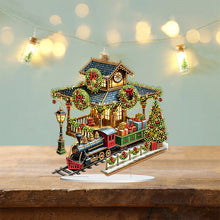 Load image into Gallery viewer, Acrylic Special Shape Christmas Train Station Diamond Desktop Ornaments
