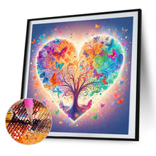 Load image into Gallery viewer, Butterfly Love Tree 40*40CM Full AB Round Drill Diamond Painting Drill Diamond Painting
