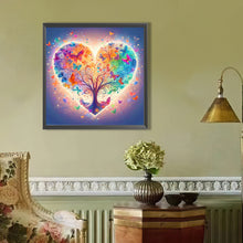 Load image into Gallery viewer, Butterfly Love Tree 40*40CM Full AB Round Drill Diamond Painting Drill Diamond Painting
